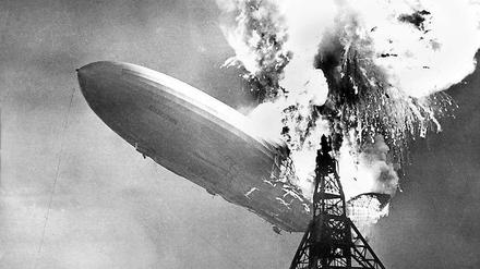 Die Explosion der "Hindenburg" am 6. Mai 1937.