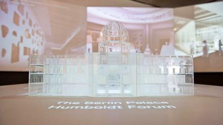 Beletage. Dieses neue Modell des Humboldt-Forums ist jetzt in der Info-Box am Schlossplatz zu sehen.