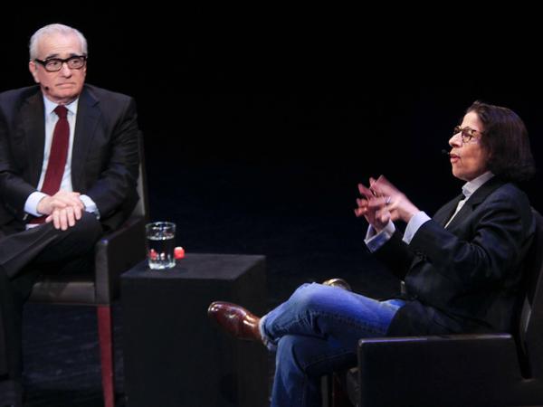 Fran Lebowitz im Gespräch mit Martin Scorsese (links).