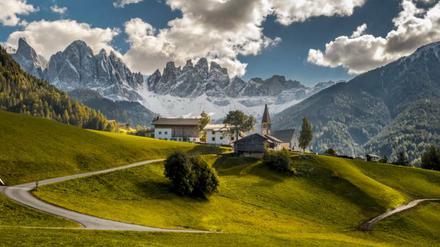 Das Dolomitental Villnöss in Südtirol.  
