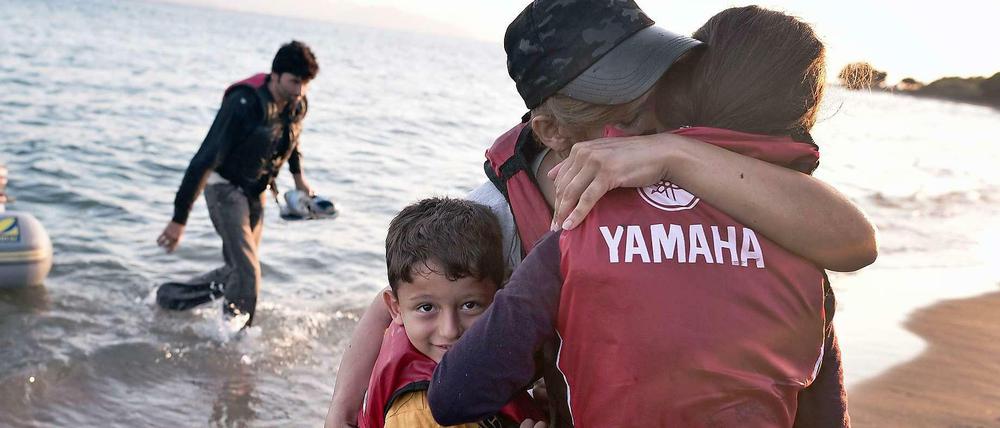Gerettet. Flüchtlinge erreichen die griechische Insel Kos.