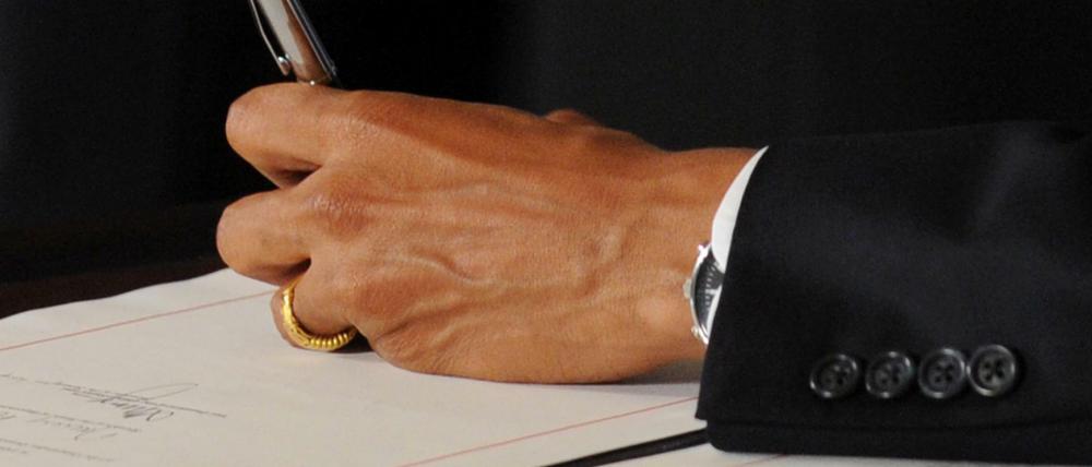 Berühmter Linkshänder: Barack Obama machte seinen Präsidentenjob mit links. 