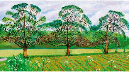 David Hockney: Three Trees near Thixendale Spring, 2008 