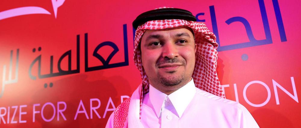 Der saudische Mohammed Hasan Alwan freut sich über den Internationalen Preis für Arabische Romanliteratur (IPAF).
