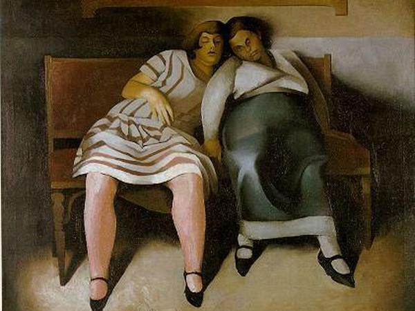 "Zwei müde Frauen" von Ernst Neuschul, 1925. 