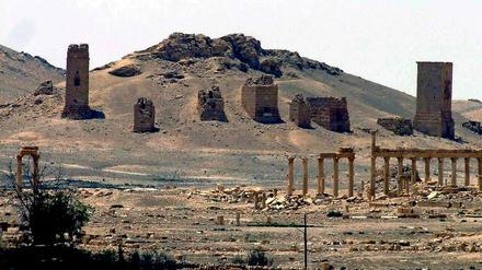 Ruinen der antiken syrischen Stadt Palmyra.