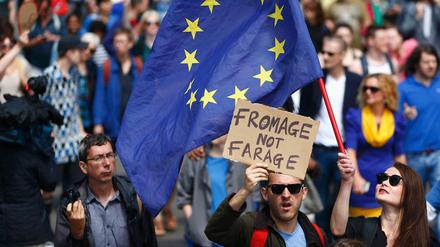 March for Europe in London, against Brexit, Great Britain leaving the European Union.