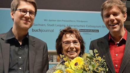 Gückliches Trio. Die Leipzig-Preisträger Jan Wagner (links), Mirjam Presseler und Philipp Ther.