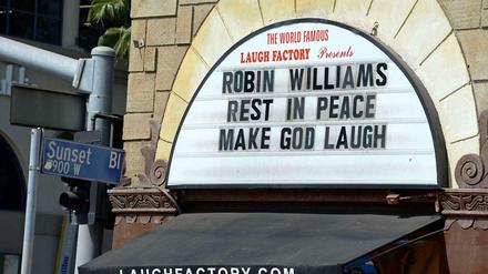 Ein Comedy-Club in Hollywood nimmt Abschied von Schauspieler Robin Williams.