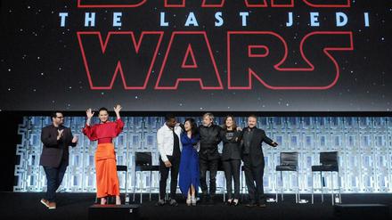 Die Stars des neuen Films auf der Star Wars Celebration in Orlando, Florida am 14. April.