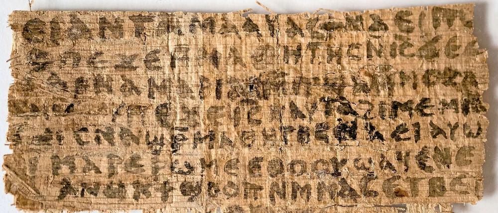 Auf diesem Papyrus-Fragment wird auf eine Frau von Jesus erwähnt.