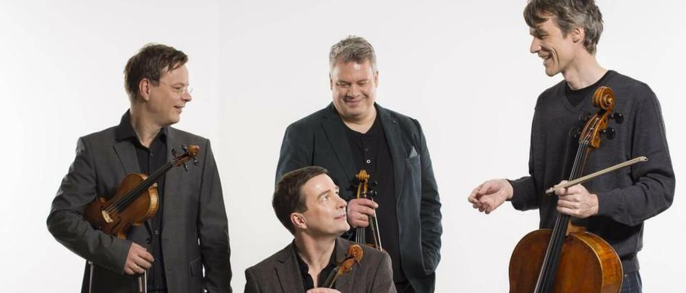 Das Vogler Quartett: (v.l.n.r.) Tim Vogler, Frank Reinecke (sitzend), Stefan Fehlandt und Stephan Forck.