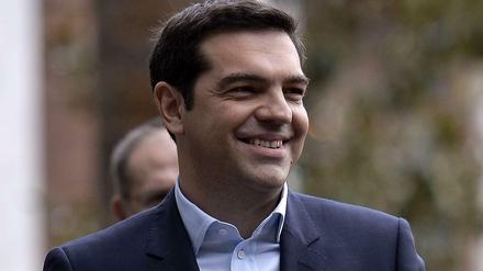 Noch freut er sich - Wahlsieger Alexis Tsipras, Chef des Linksbündnisses Syriza.