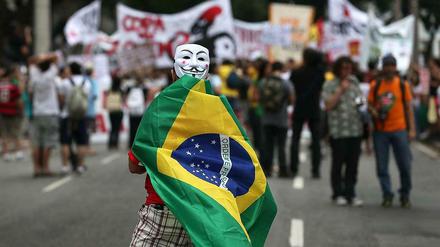 Während des Confed-Cup gingen in Brasilien Zehntausende auf die Straße, um gegen die Fifa zu protestieren.