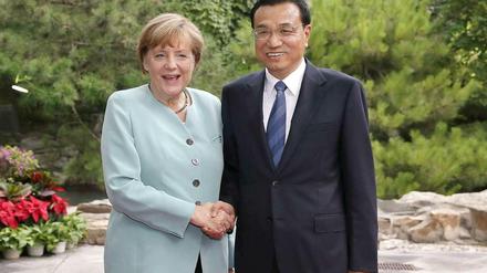 Bundeskanzlerin Angela Merkel und Premier Li Keqiang am 6.7.2014 