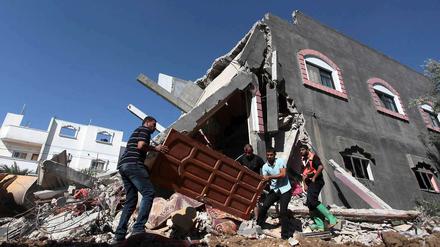 In Schutt und Asche: Ein Haus im Gazastreifen