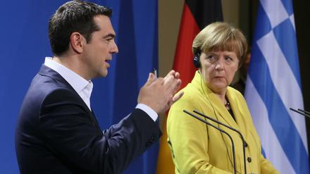 Der griechische Ministerpräsident Alexis Tsipras und Bundeskanzlerin Angela Merkel (CDU) am 23. März.