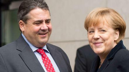 SPD-Chef Gabriel und Bundeskanzlerin Merkel: Debatten bis Dezember