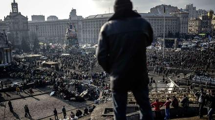 Revolution in Kiev - für die Eliten in Moskau wahrscheinlich beunruhigende Bilder. 