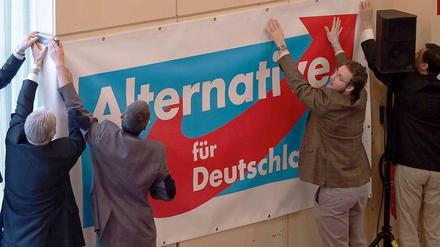 Sie leiden vor allem unter der Geschwindigkeit gesellschaftlichen Wandels: AfD-Mitglieder beim Gründungsparteitag des Berliner Landesverbands.