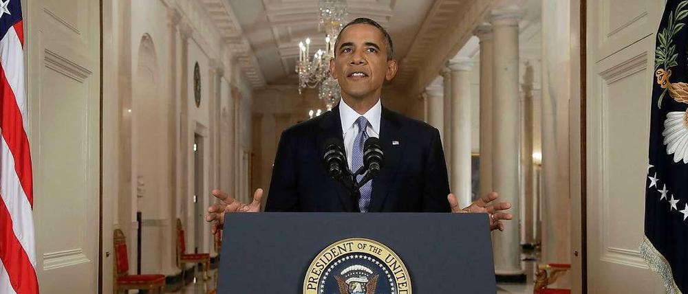 Barack Obama bei seiner Rede an die Nation am Dienstagabend in Washington.