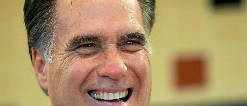 Siegerlachen? Jedenfalls zur Zeit gut Lachen. Mitt Romney liegt in den Umfragen beinahe gleichauf mit Amtsinhaber Barack Obama.