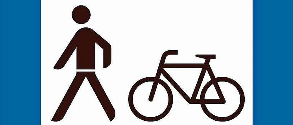 Neue Verkehrsschilder: Dieses Schild trägt die amtliche Bezeichnung "durchlässige Sackgasse" und soll Fahrradfahrer und Fußgänger auf kleine Schleichwege hinweisen, die Autos nicht nutzen können.