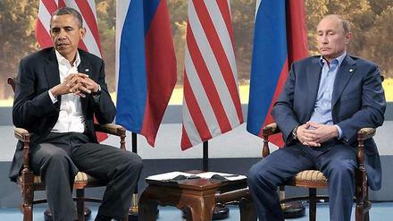 Sind gefordert: Die Präsidenten von USA und Russland, Barack Obama (l.) und Wladimir Putin, hier bei Gesprächen während des G8-Gipfels im Juni 2013.