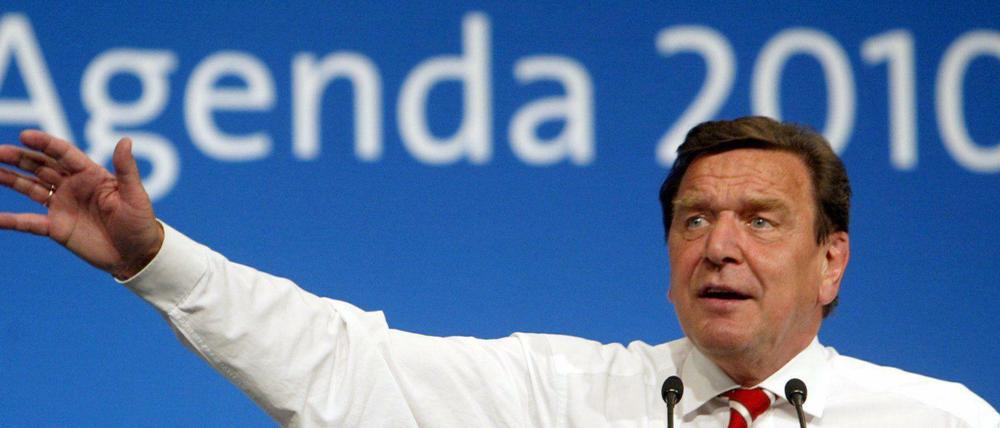 Er hat die Agenda 2010 durchgesetzt: Kanzler Gerhard Schröder im Jahr 2003. 