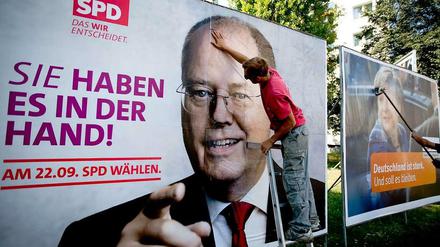 Das Gesicht der SPD, aber nicht die SPD. Das war Peer Steinbrücks Problem im Wahlkampf 2013.