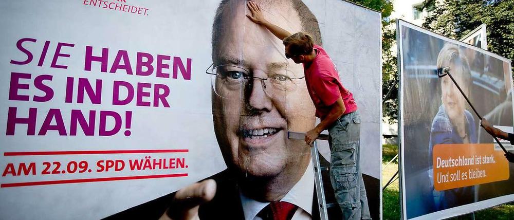 Das Gesicht der SPD, aber nicht die SPD. Das war Peer Steinbrücks Problem im Wahlkampf 2013.