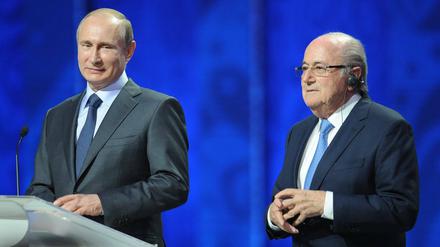 Russlands Präsident Wladimir Putin und Fifa-Chef Joseph Blatter.