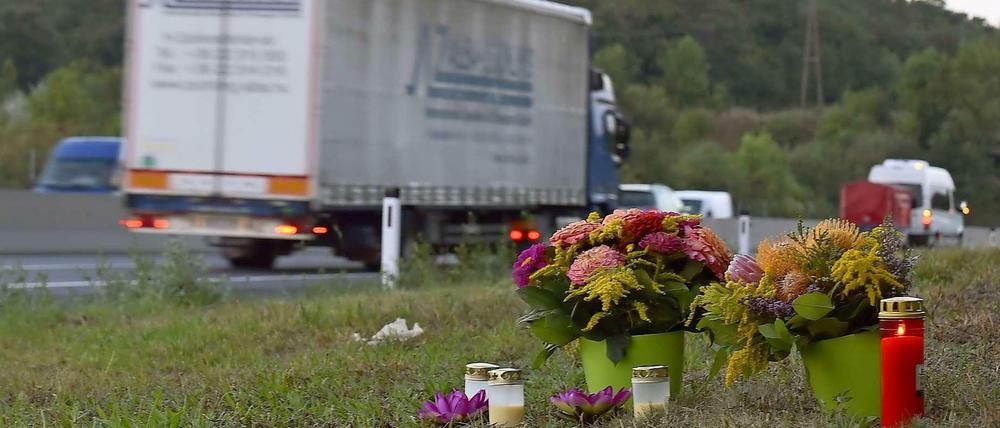 Die A4 bei Wien - hier wurde am Donnerstag der verlassene Lkw mit 71 toten Flüchtlingen entdeckt