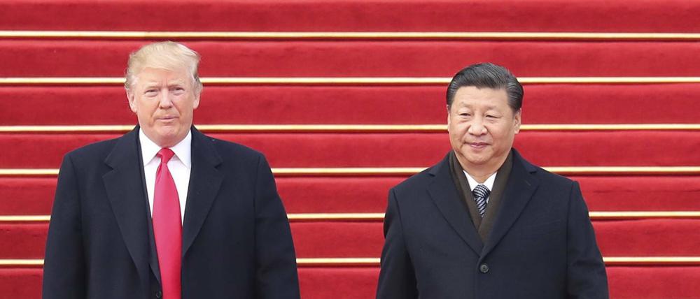 Chinas Präsident Xi Jinping und US-Präsident Donald Trump bei einem Treffen in Peking 2017.