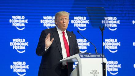 US-Präsident Donald Trump bei seiner Rede vor dem Weltwirtschaftsforum in Davos.