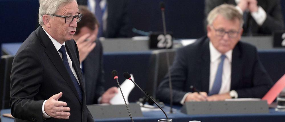 EU-Kommissionspräsident Jean-Claude Juncker am Mittwoch vor dem Europaparlament. 
