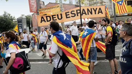"Tschüß, Spanien!" In Katalonien hat eine Mehrheit der Bürger den Wunsch, mit der starken Wirtschafts- und beliebten Ferienregion unabhängig vom spanischen Staat zu werden.