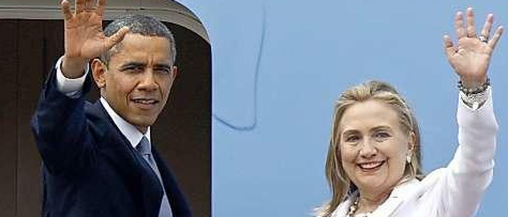 Präsident und Nachfolgerin? Barack Obama und Hillary Clinton.