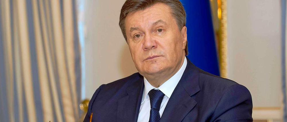 Im Exil. Der ukrainische Ex-Präsident Viktor Janukowitsch befindet sich in Russland. Die neue Regierung in Kiew will ihm den Prozess machen.