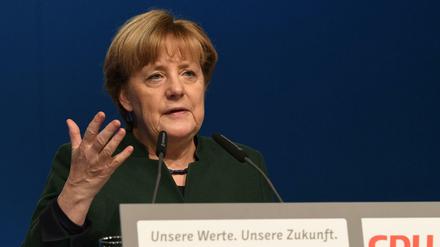Angela Merkel beim CDU-Parteitag in Essen. 