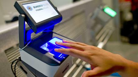 Alles automatisch: Ein Fingerabdruckscanner der Bundespolizei am Frankfurter Flughafen