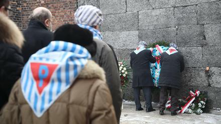 Gedenken an die Befreiung des ehemaligen Konzentrationslagers Auschwitz-Birkenau vor 74 Jahren. 