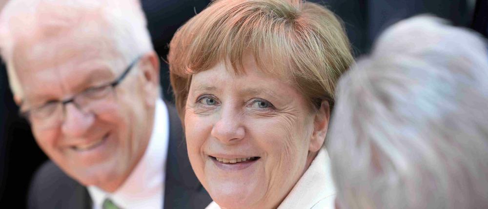 Winfried Kretschmann befürwortet eine erneute Kanzlerkandidatur von Angela Merkel. 