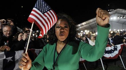 Wird sie die Nummer 1 in den USA? Hier jubelt sie beim Wahlsieg von Barack Obama 2008.