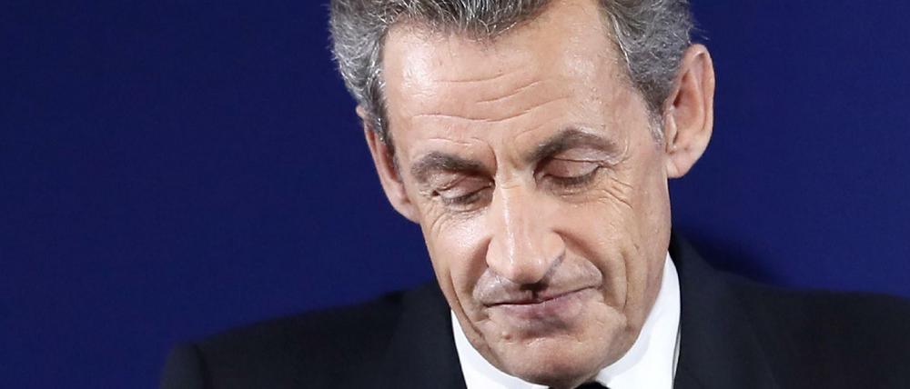 Geschlagen. Nicolas Sarkozy in seinem Wahlkampfquartier in Paris.