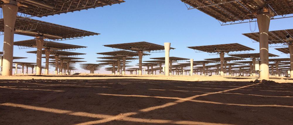 Bei Ouarzazate in Marokko entsteht der größte Solarkraft-Komplex der Welt (hier ein Bild von 2016).
