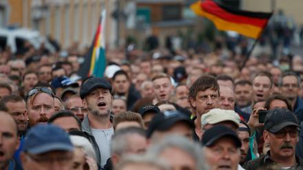 Emotionen, die Menschen auf die Straßen treiben: Teilnehmer einer "Pro Chemnitz"-Demonstration im August.