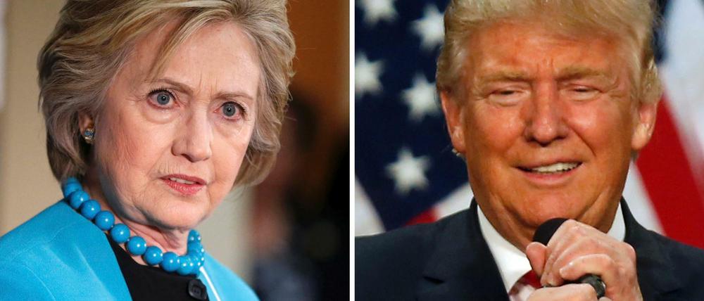 Das Rennen ums Weiße Haus wird enger: Die Präsidentschaftskandidaten Hillary Clinton und Donald Trump.