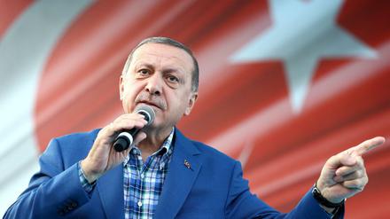 Recep Tayyip Erdogan bei einer Rede in Gaziantep.