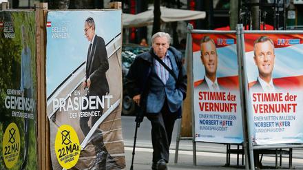 Wahlplakate in Wien 